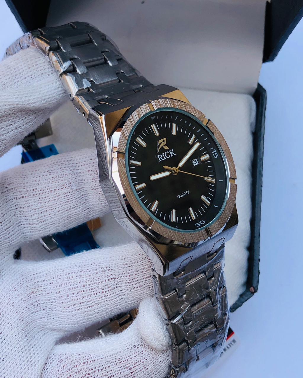 RICK Classic Silver Stainless Steel Men’s Watch – Quartz Date Display | 1 Year Warranty & Free Delivery | article 243