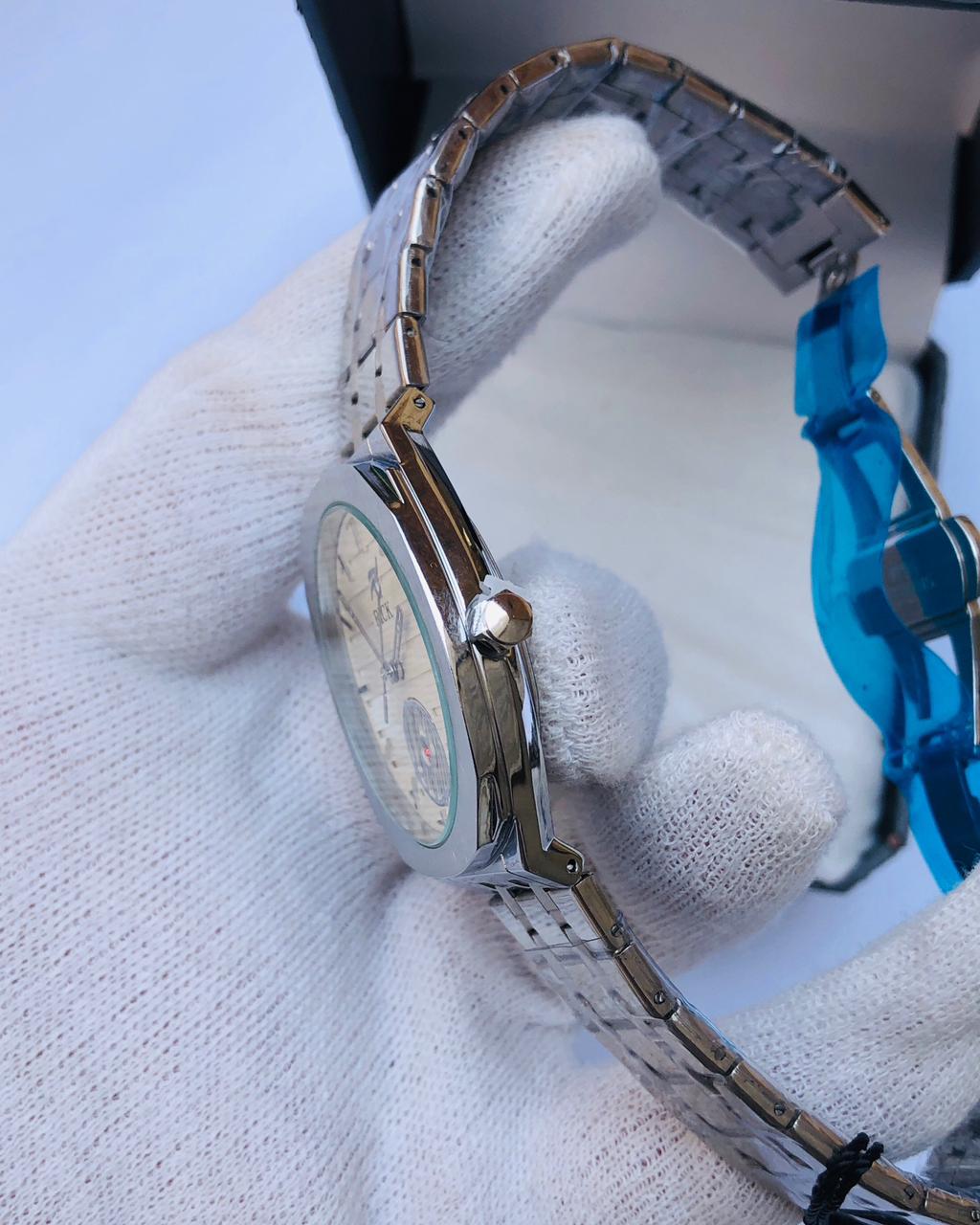 RICK Classic Silver Stainless Steel Men’s Watch – Black Dial | Article No: RK-26S | 1 Year Warranty