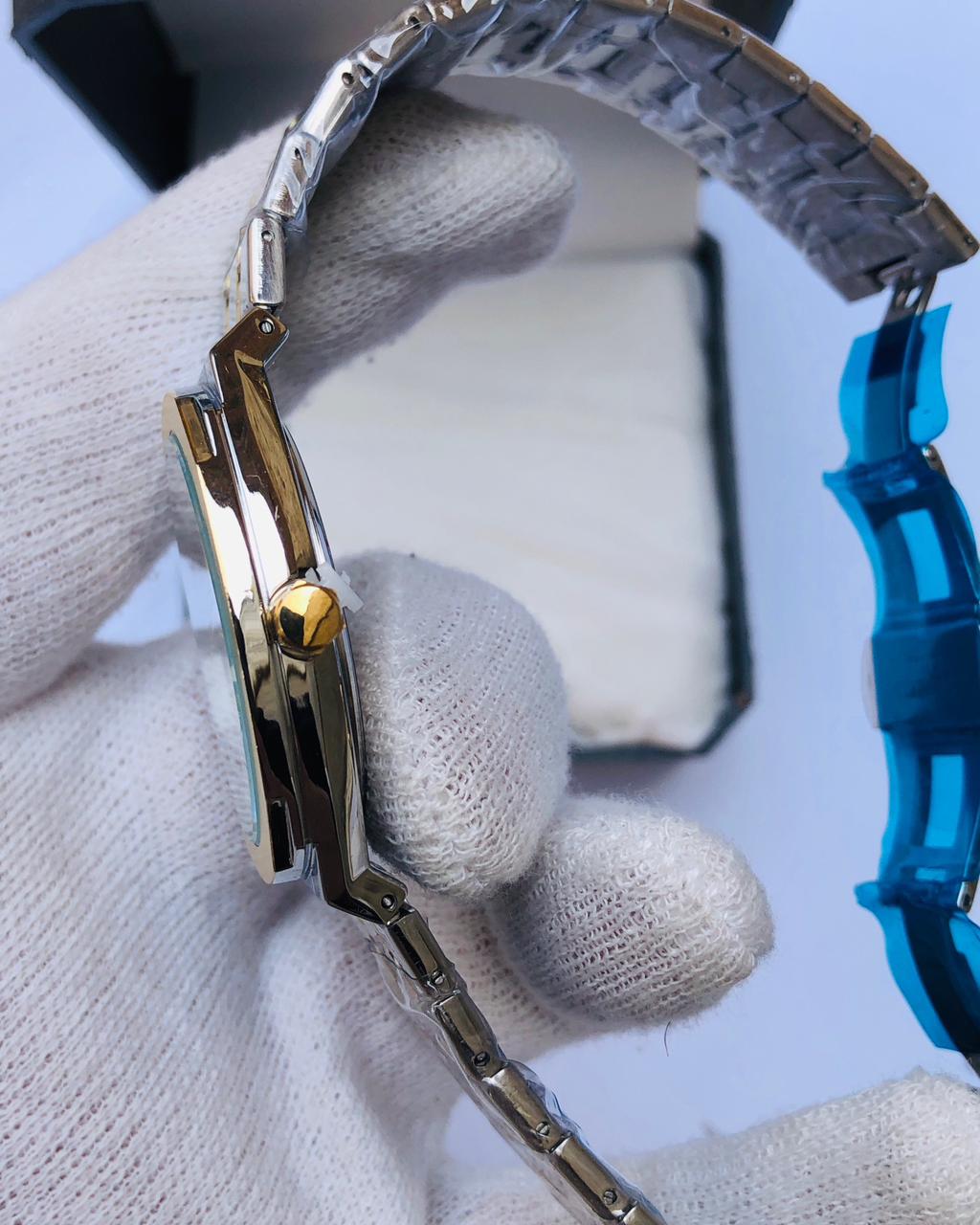 RICK Two-Tone Gold & Silver Luxury Watch – Black Dial | Article No: RK-26TT | 1 Year Warranty