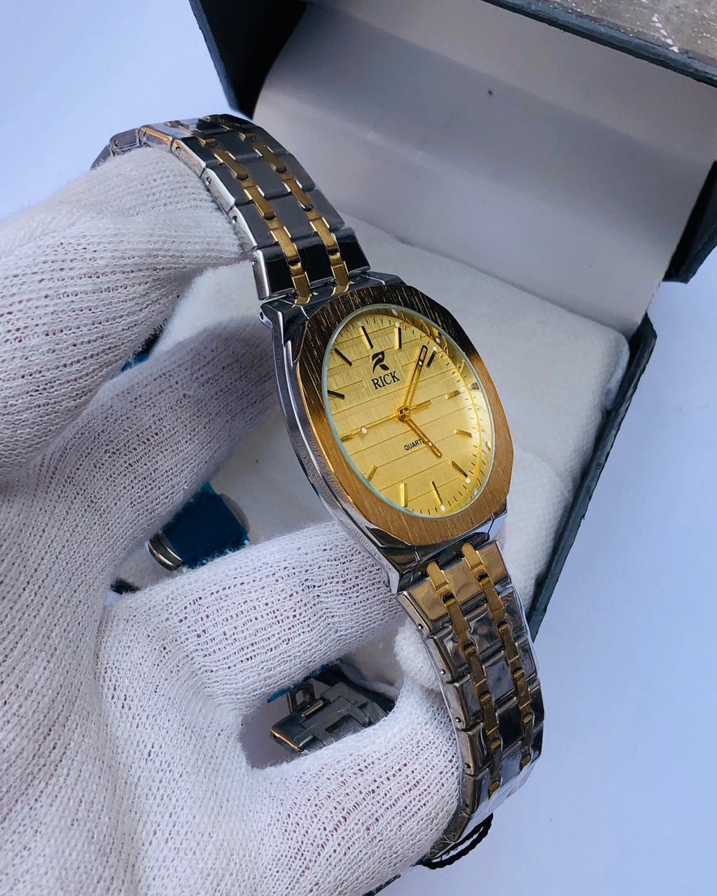 RICK Two-Tone Gold & Silver Stainless Steel Watch – Luxury Quartz | Article No: RK-2030TT | 1 Year Warranty
