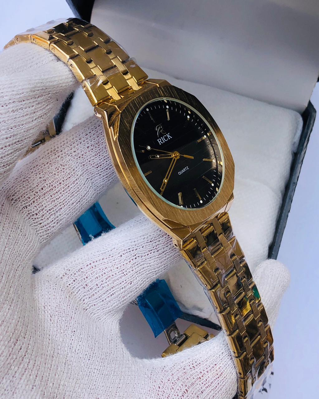 RICK Premium Gold Stainless Steel Watch for Men – Quartz Minimalist Dial | Article No: RK-2030G | 1 Year Warranty